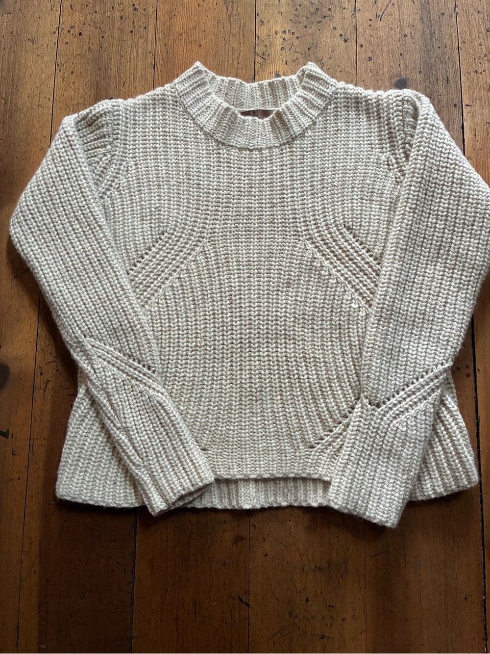 Prana Cedric Structured Lambswool Sweater Natural xs